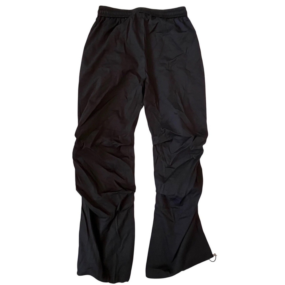 NEW Bakyarder Womens Black Parachute Pants Baggy Y2K Streetwear Track Trousers L - Picture 2 of 7